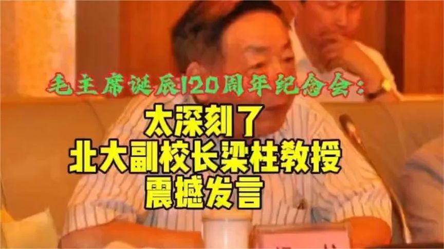 太深刻！北大副校长梁柱教授震撼发言：纪念毛主席诞辰120周年