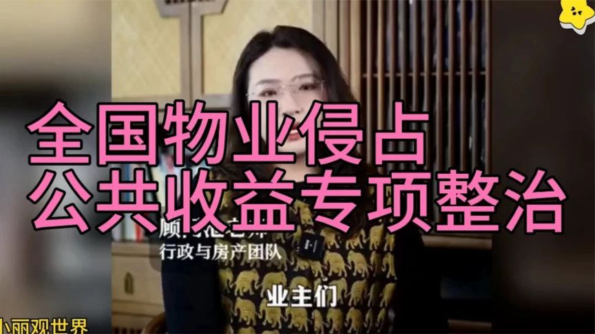 全国物业侵一夺公共收益专项整治